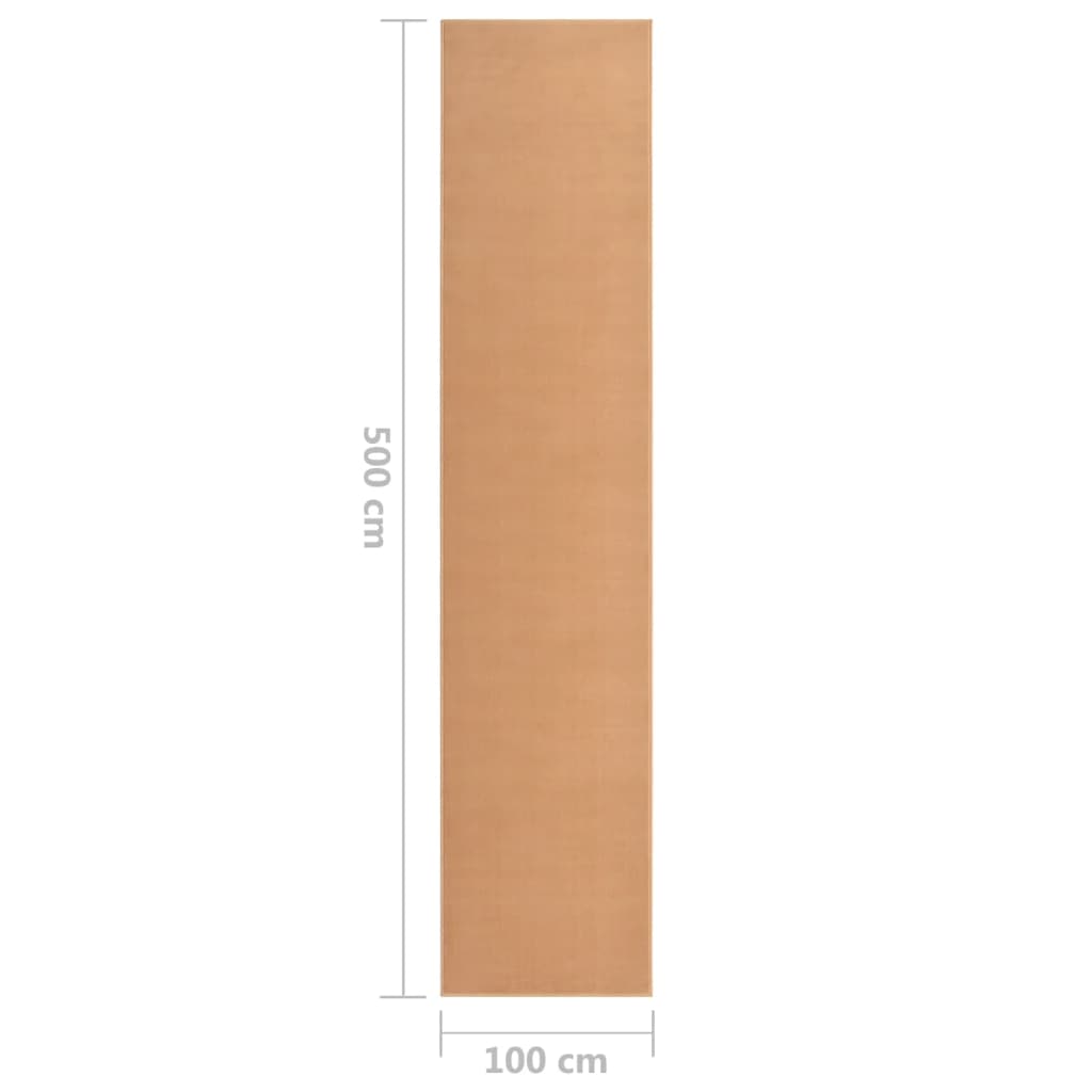 Tappeto Lungo in BCF Beige 100x500 cm