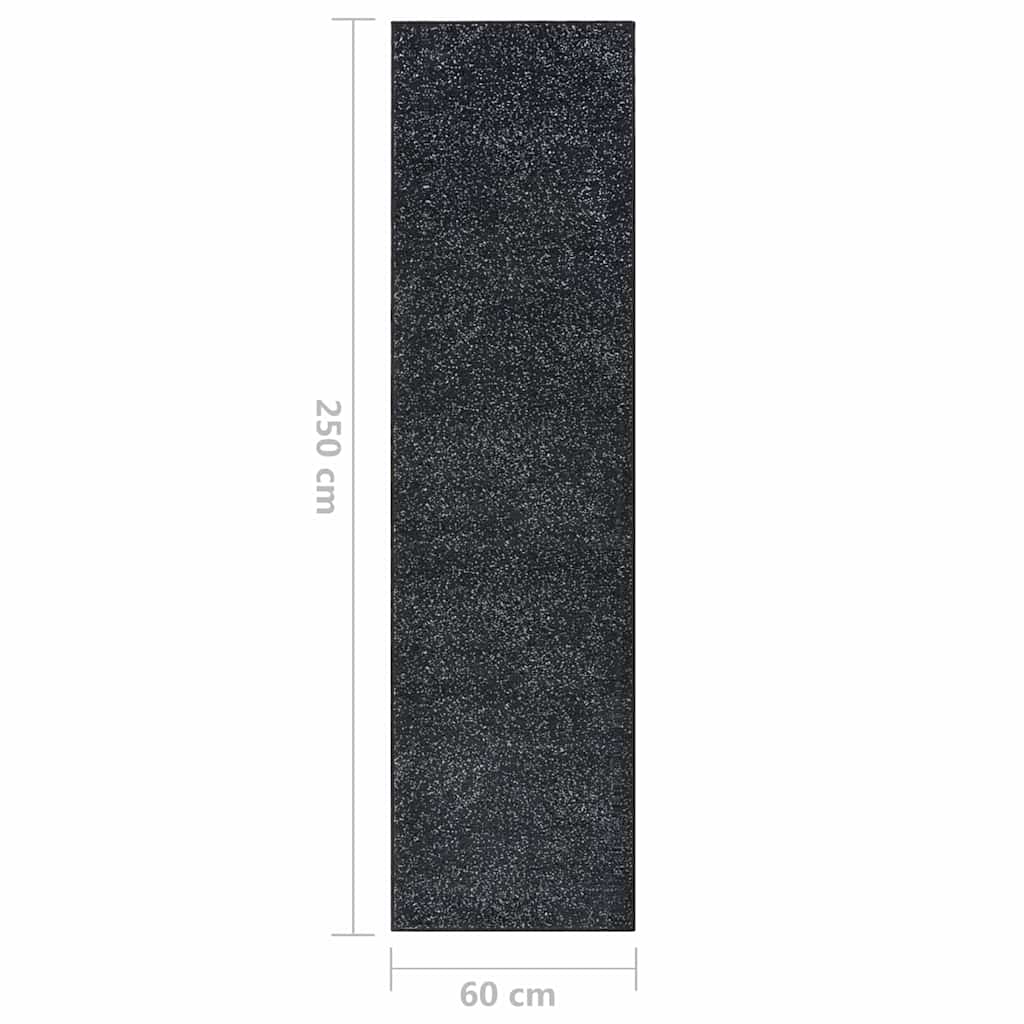 Tappeto Lungo in BCF Antracite 60x250 cm