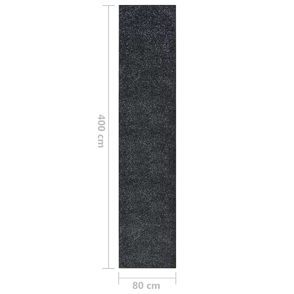 Tappeto Lungo in BCF Antracite 80x400 cm