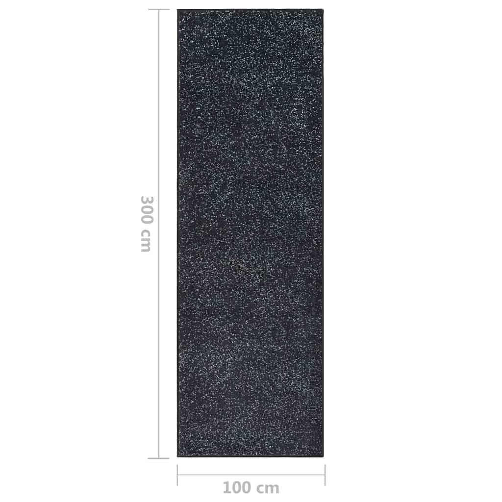 Tappeto Lungo in BCF Antracite 100x300 cm