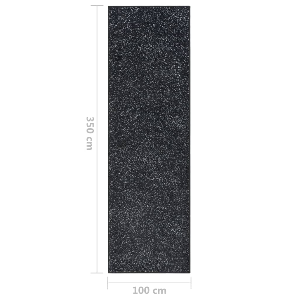 Tappeto Lungo in BCF Antracite 100x350 cm