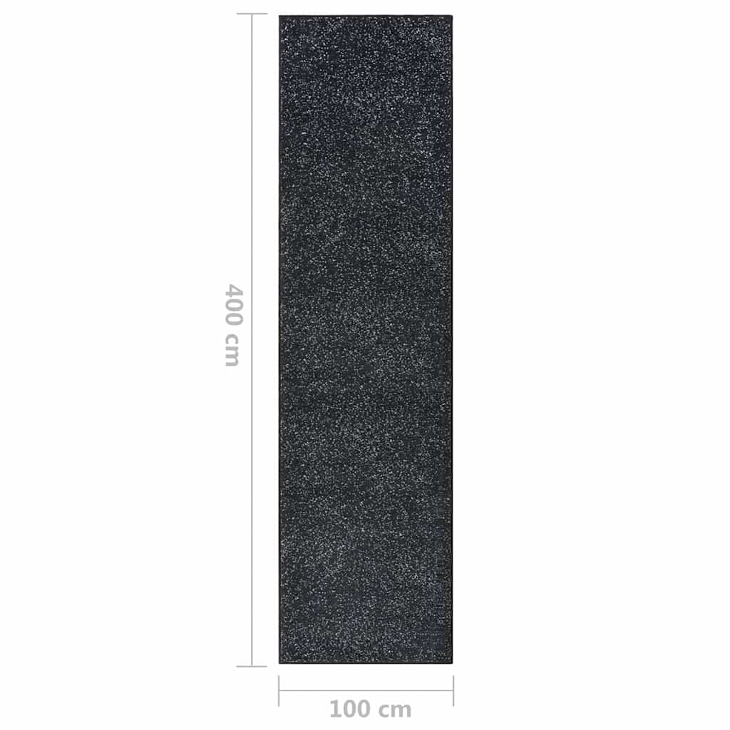 Tappeto Lungo in BCF Antracite 100x400 cm