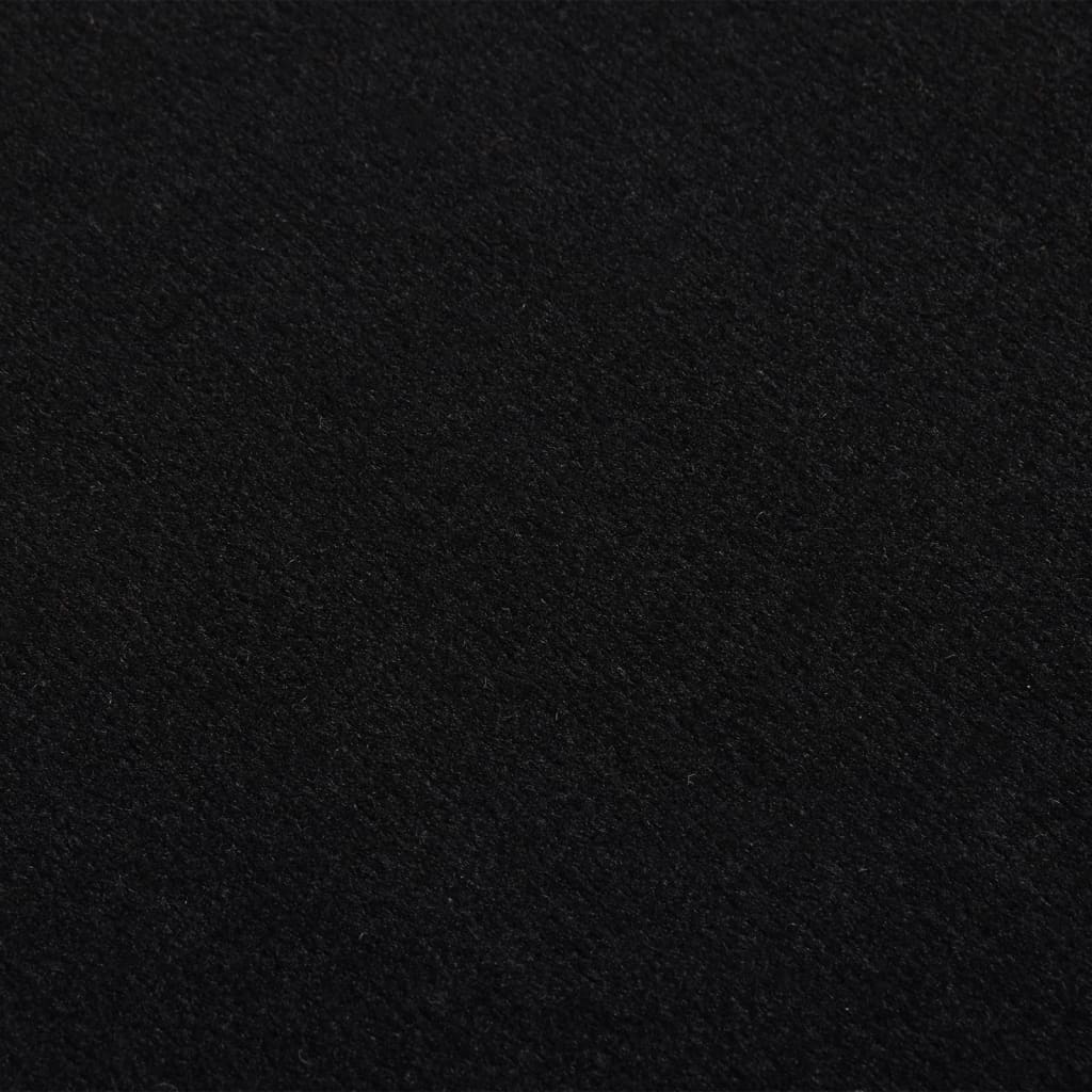 Tappeto Lungo in BCF Nero con Motivo 60x300 cm