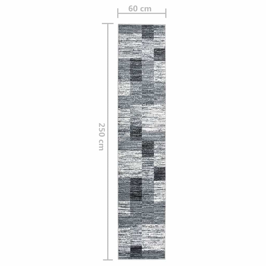 Tappeto Lungo in BCF Grigio 60x250 cm