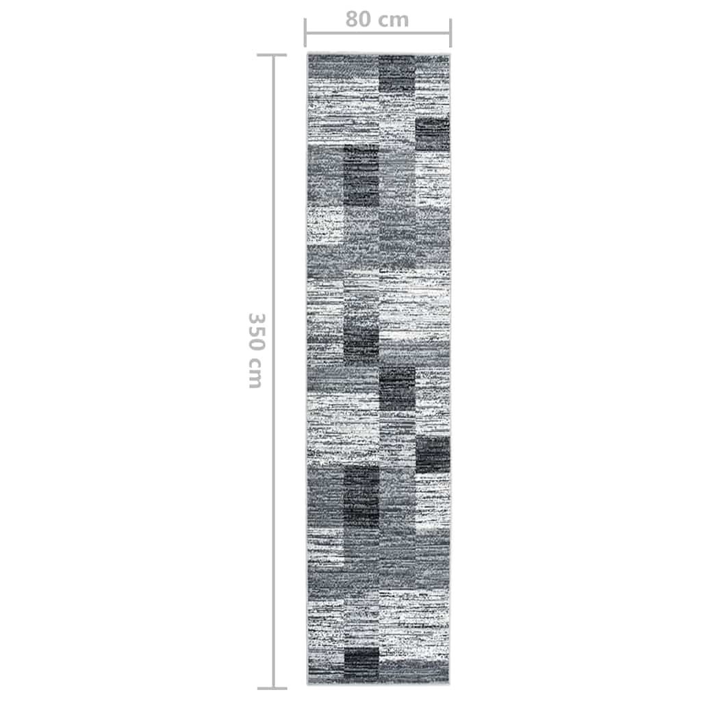 Tappeto Lungo in BCF Grigio 80x350 cm