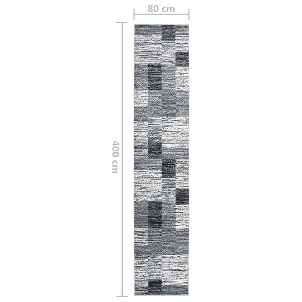 Tappeto Lungo in BCF Grigio 80x400 cm