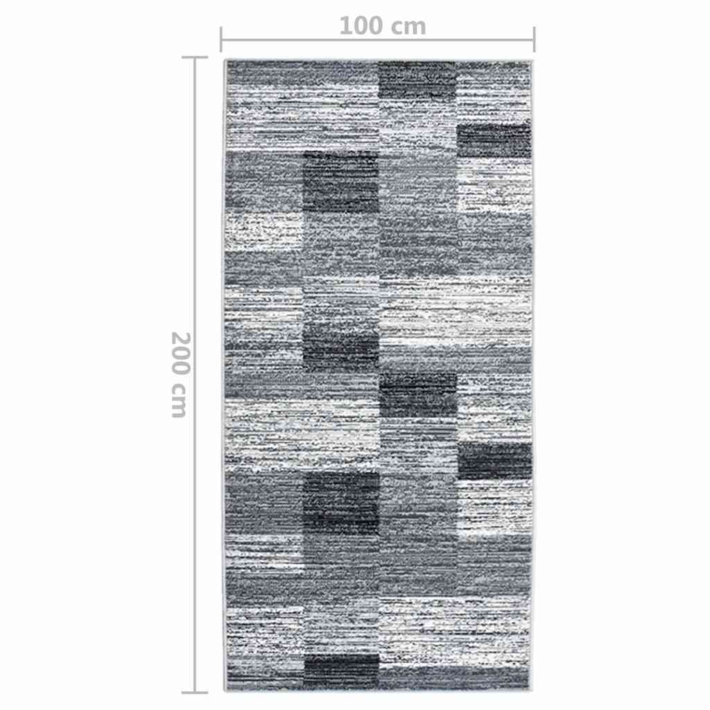 Tappeto Lungo in BCF Grigio 100x200 cm