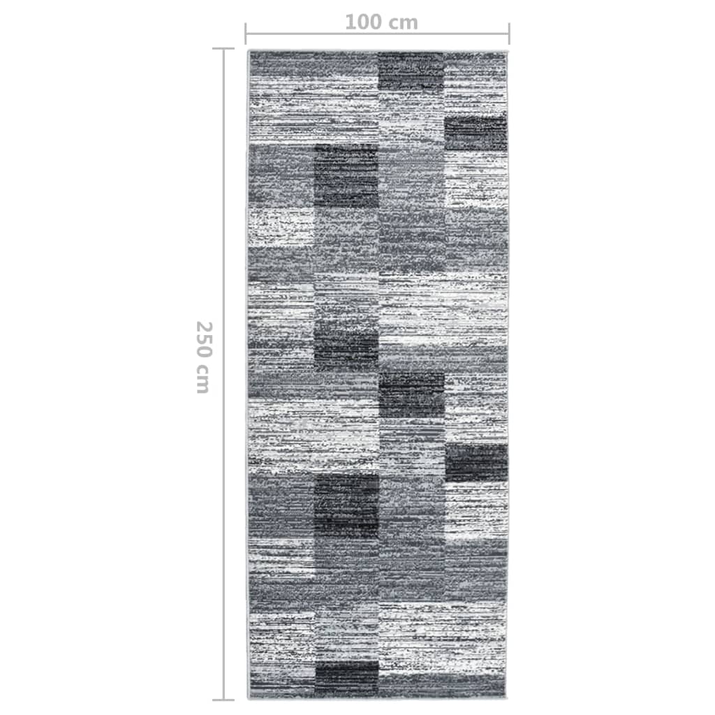 Tappeto Lungo in BCF Grigio 100x250 cm