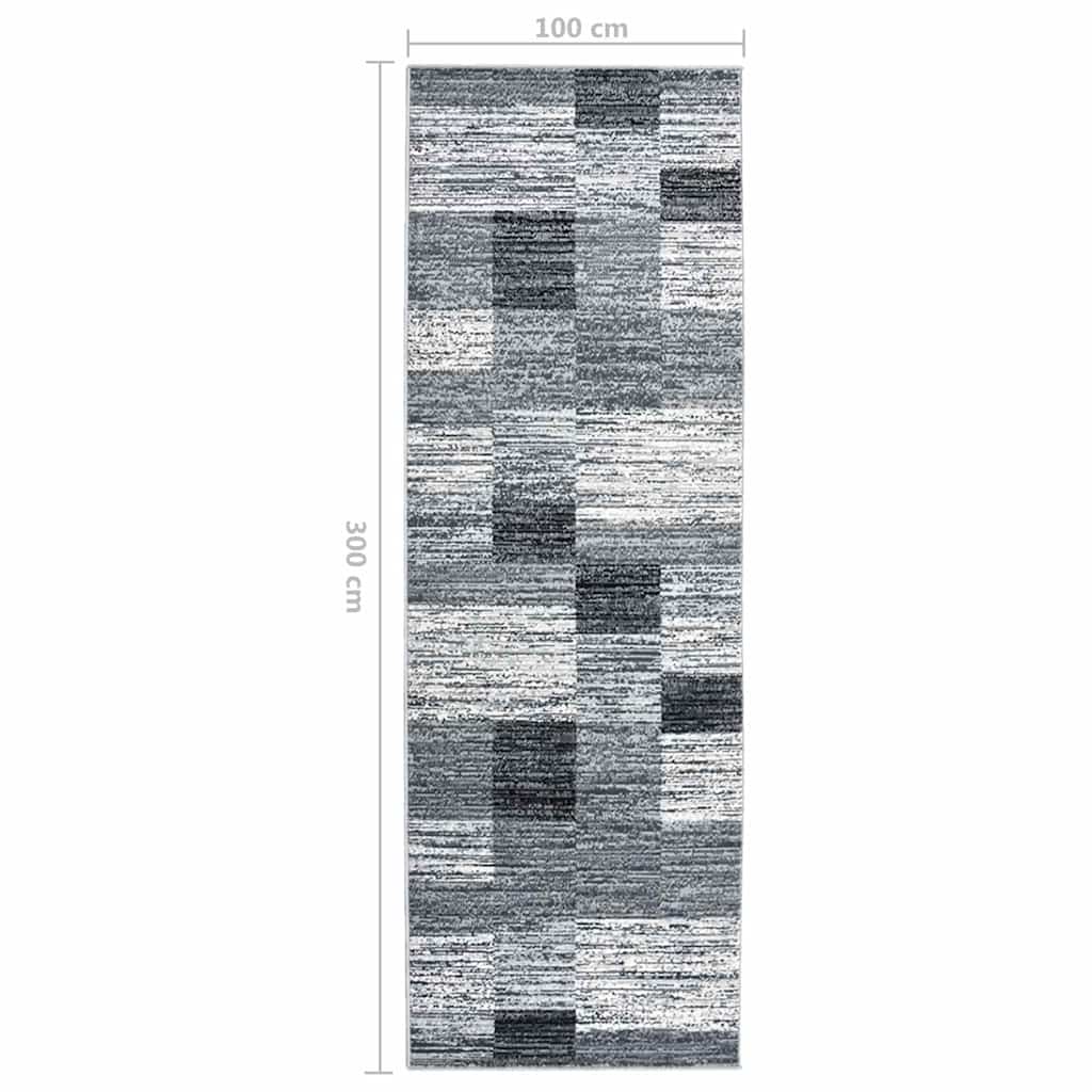 Tappeto Lungo in BCF Grigio 100x300 cm