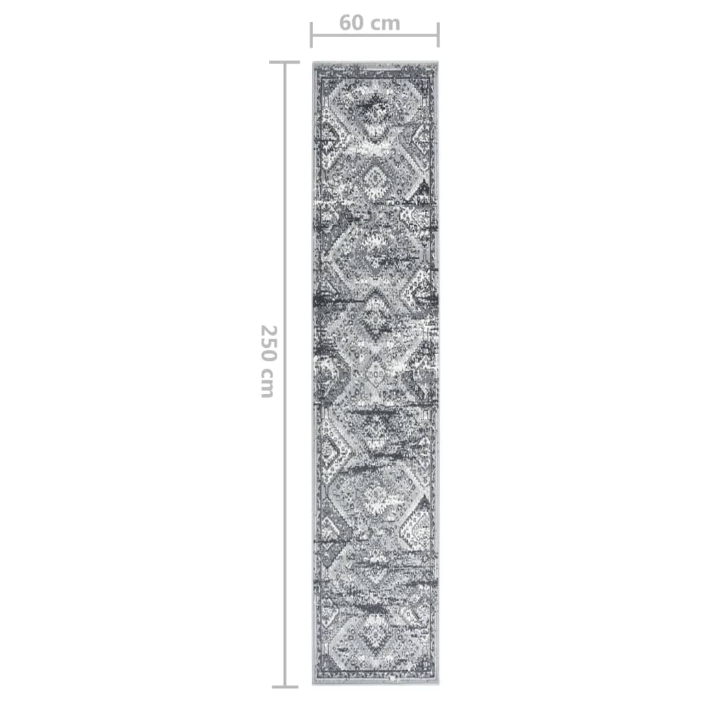 Tappeto Lungo in BCF Grigio Orientale 60x250 cm