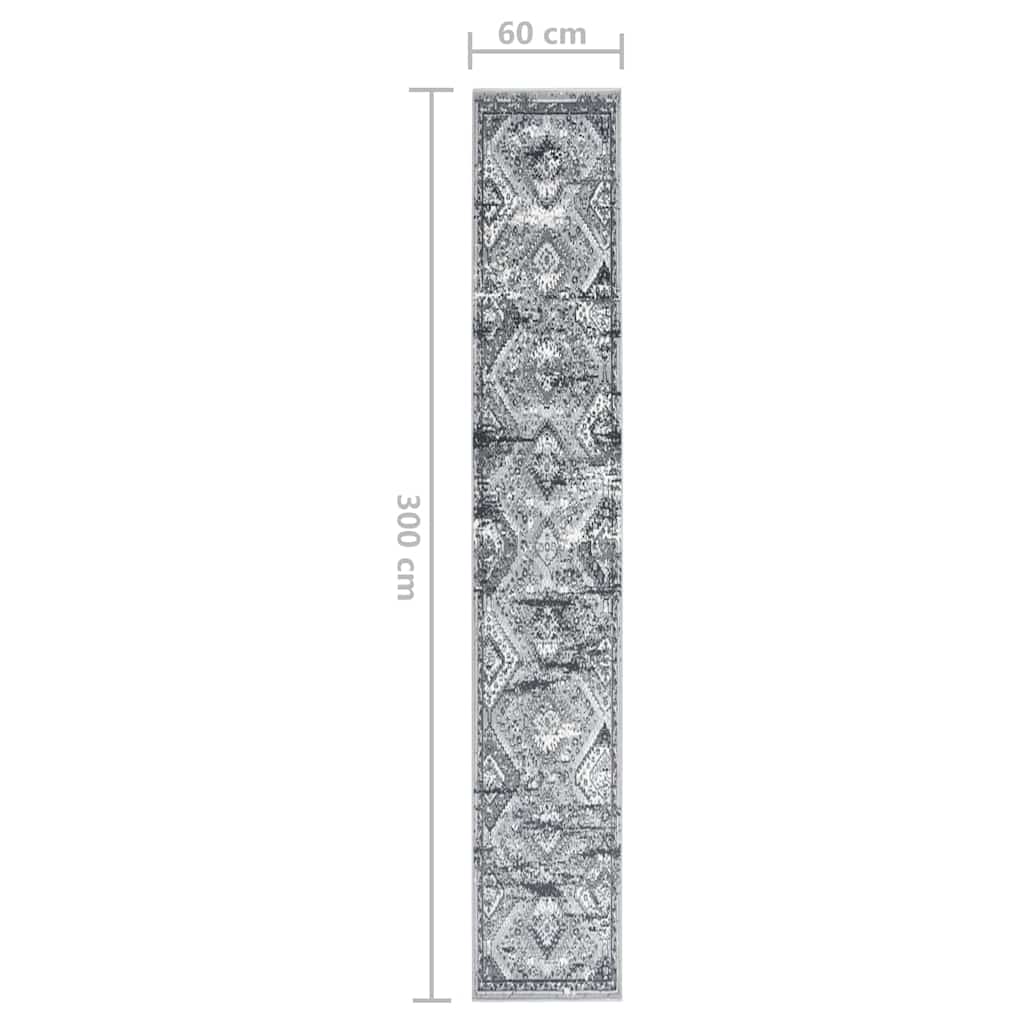 Tappeto Lungo in BCF Grigio Orientale 60x300 cm