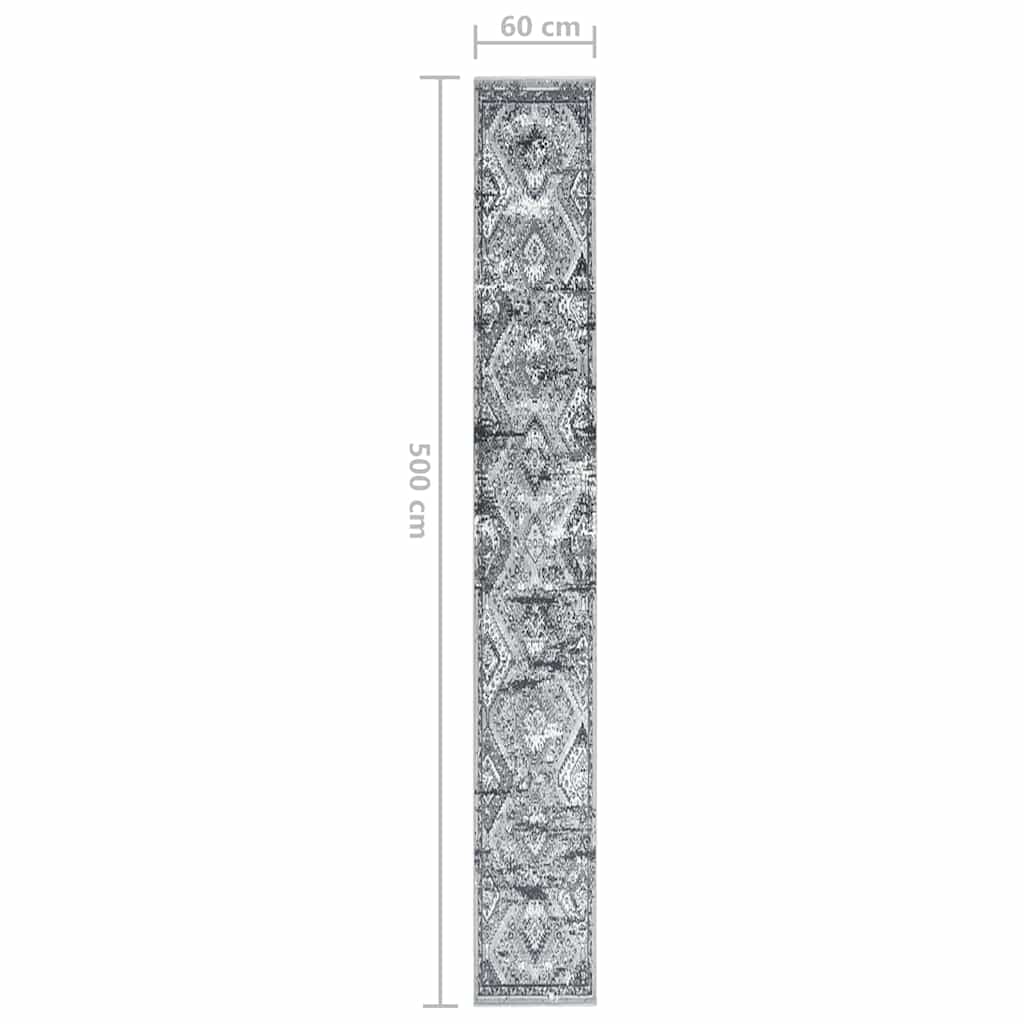 Tappeto Lungo in BCF Grigio Orientale 60x500 cm
