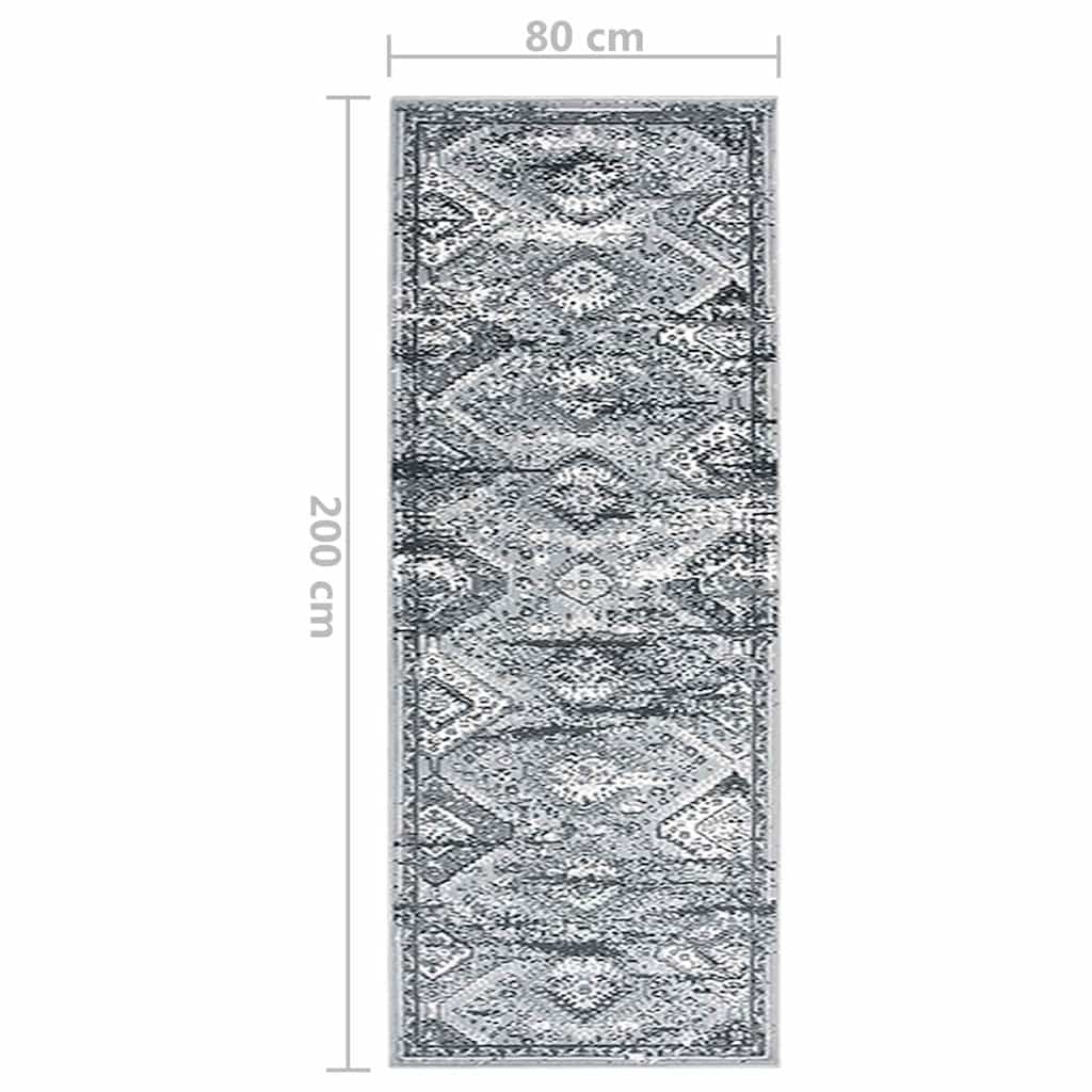 Tappeto Lungo in BCF Grigio Orientale 80x200 cm