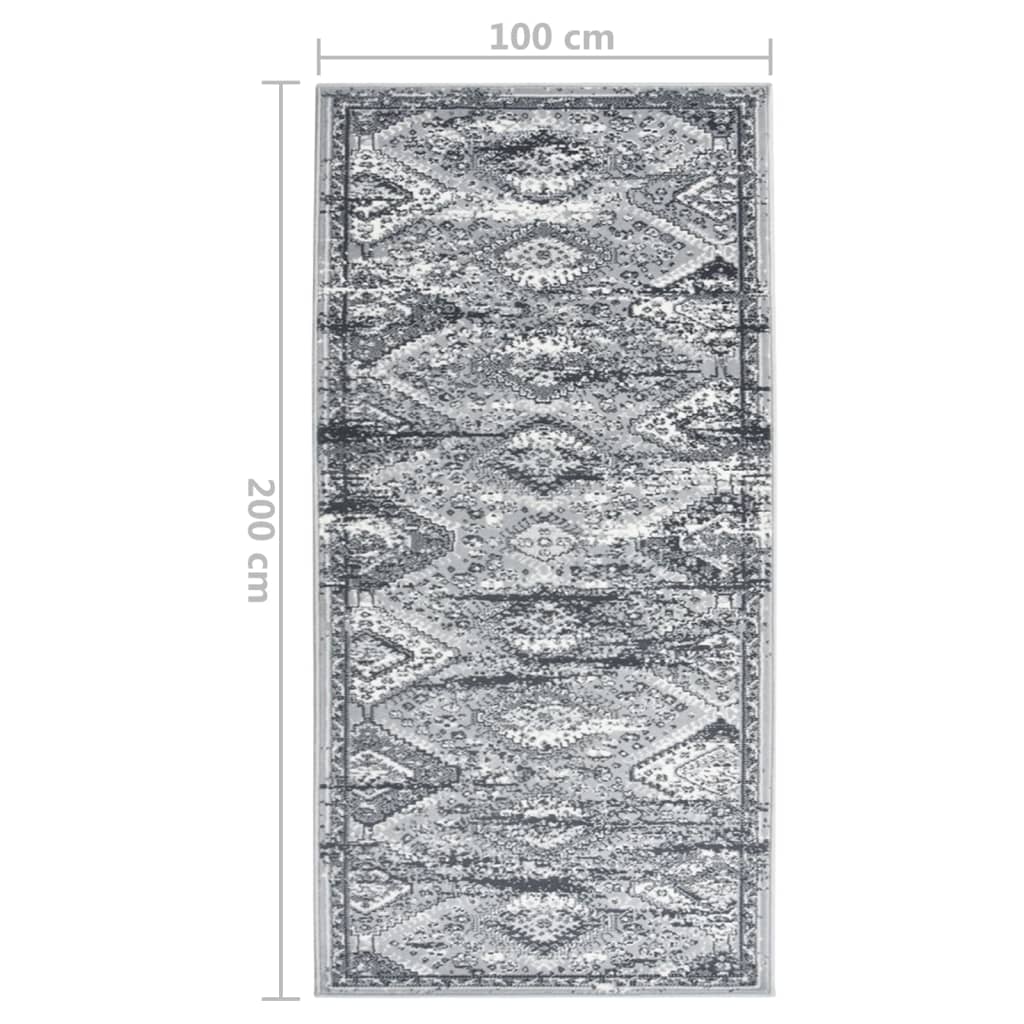 Tappeto Lungo in BCF Grigio Orientale 100x200 cm