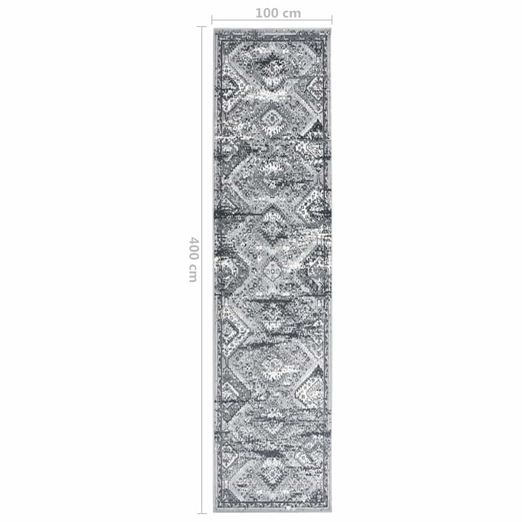 Tappeto Lungo in BCF Grigio Orientale 100x400 cm
