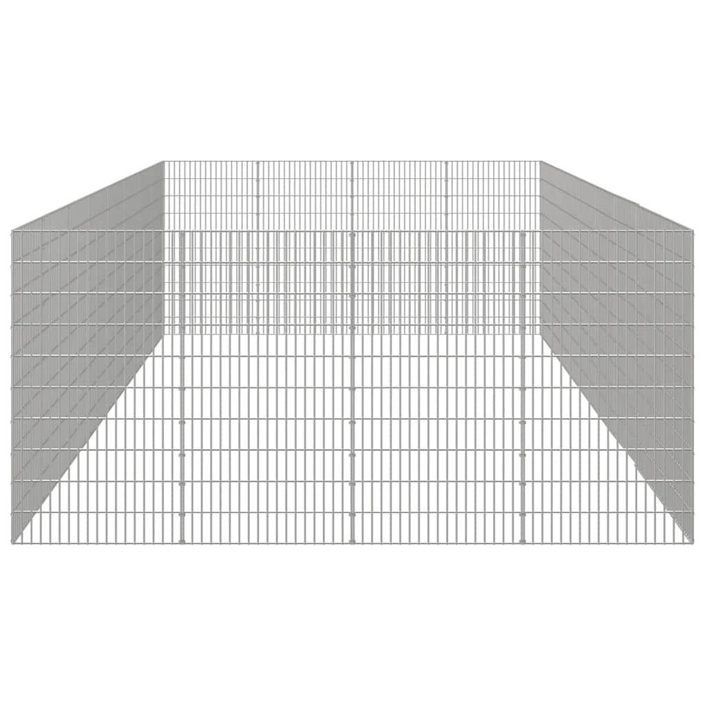 Recinto per Animali Ruspante 24 Pannelli 54x100cm Ferro Zincato