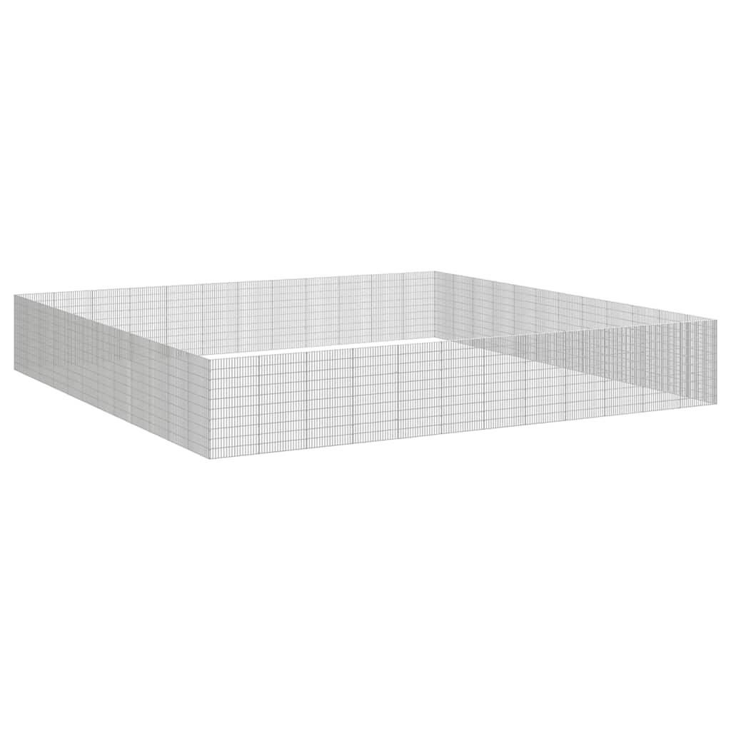 Recinto per Animali Ruspante 48 Pannelli 54x100cm Ferro Zincato