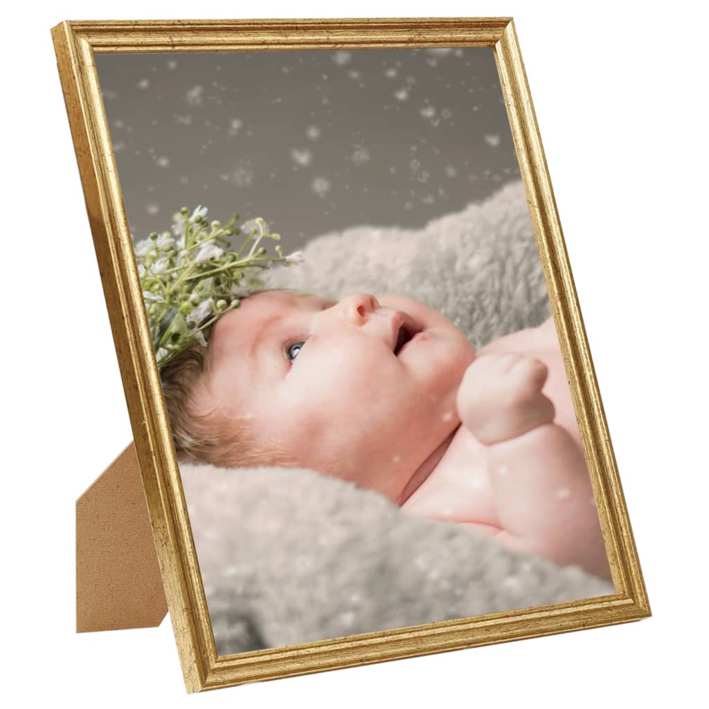 Cornici Foto Collage 10 pz per Tavolo Oro 13x18 cm in MDF