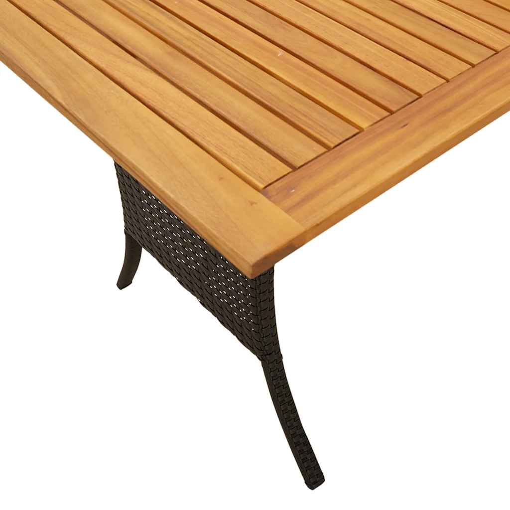 Set Divano da Giardino 6 pz con Cuscini Nero in Polyrattan