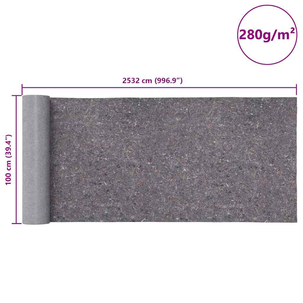 Pile Antiscivolo da Pittore 2 pz 25 m 280 g/m² Grigio