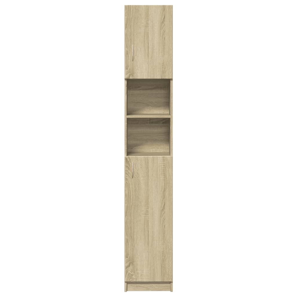 Set Mobili da Bagno 2 pz Rovere Sonoma in Legno Multistrato