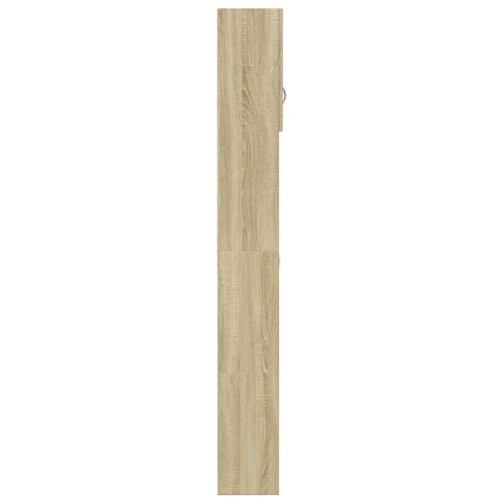 Set Mobili da Bagno 2 pz Rovere Sonoma in Legno Multistrato