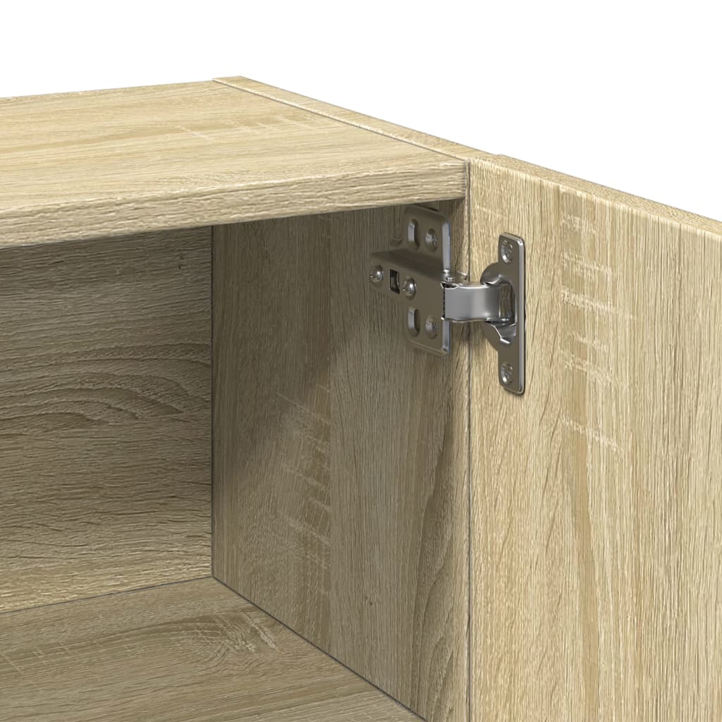 Set Mobili da Bagno 2 pz Rovere Sonoma in Legno Multistrato