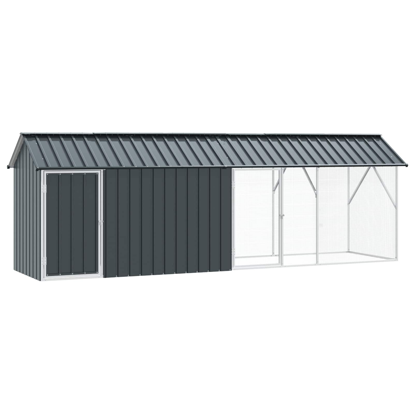 Gabbia per uccelli Antracite 422 x 103 x 142 cm Acciaio zincato