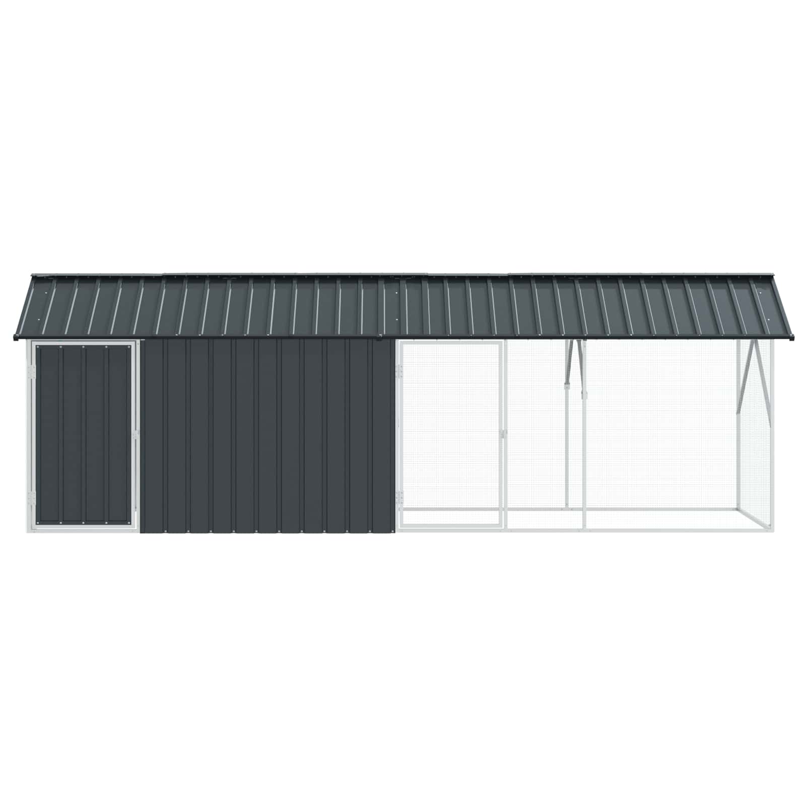Gabbia per uccelli Antracite 422 x 103 x 142 cm Acciaio zincato