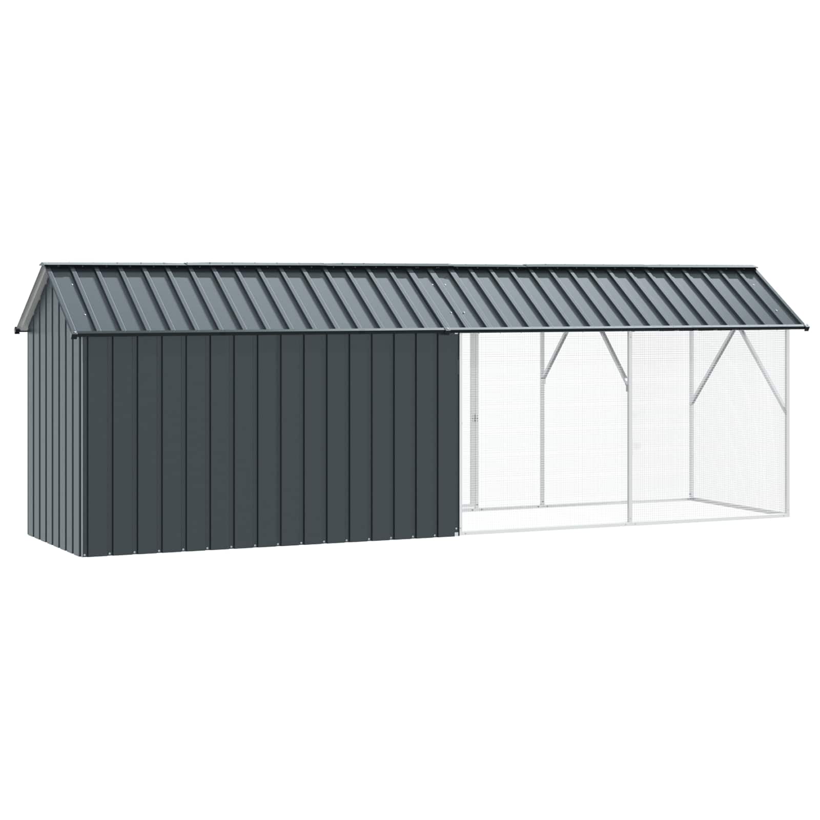 Gabbia per uccelli Antracite 422 x 103 x 142 cm Acciaio zincato