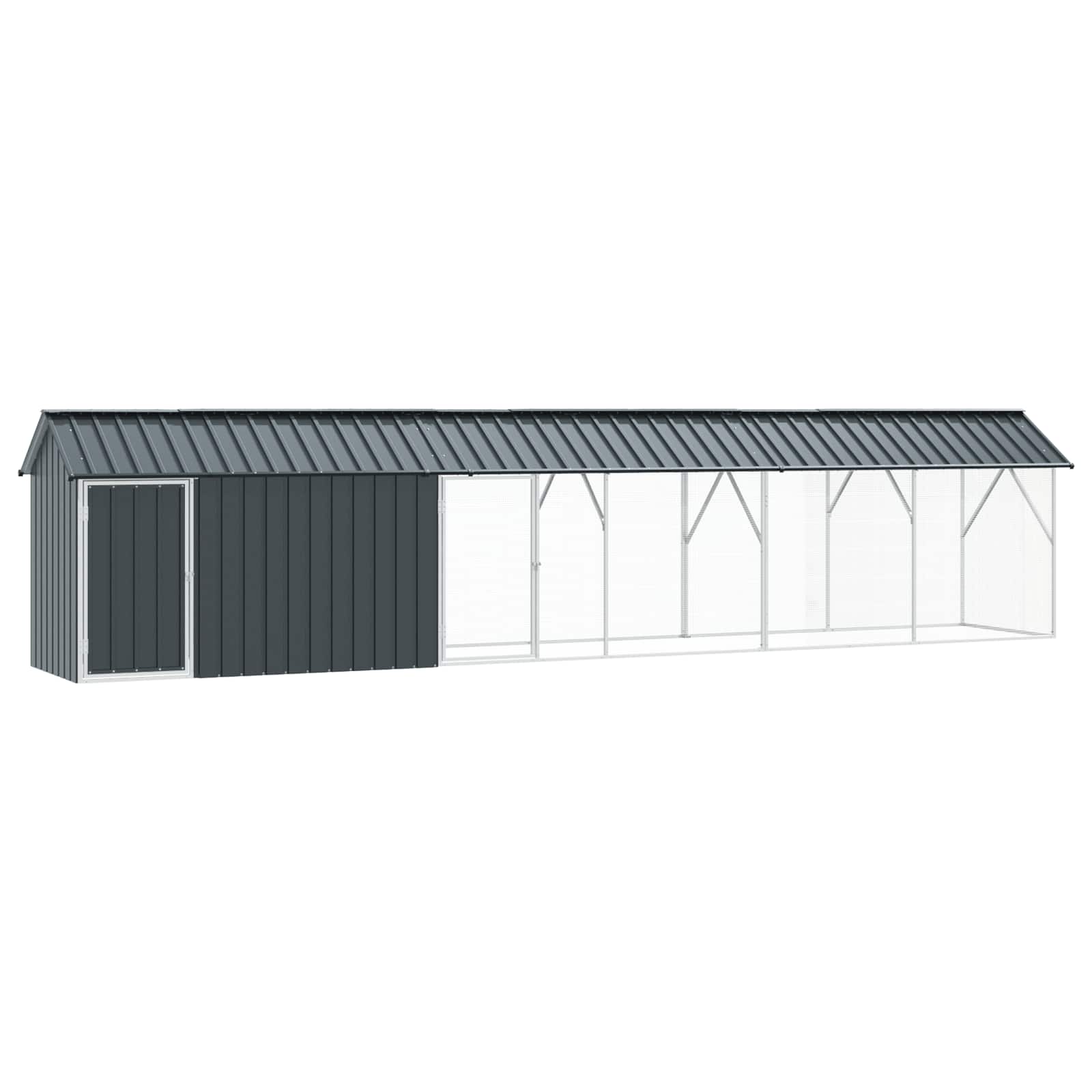 Gabbia per uccelli Antracite 630 x 103 x 142 cm Acciaio zincato