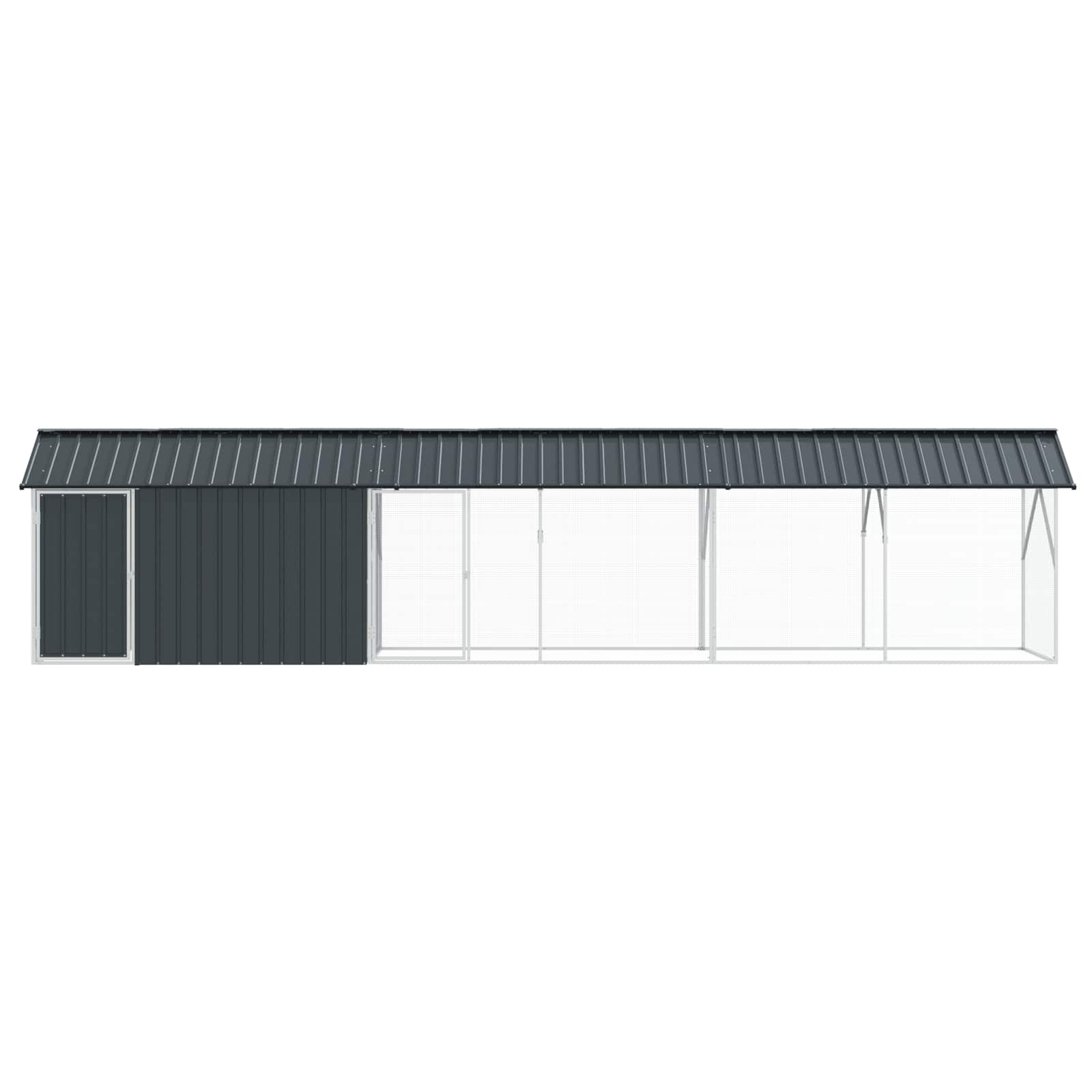 Gabbia per uccelli Antracite 630 x 103 x 142 cm Acciaio zincato