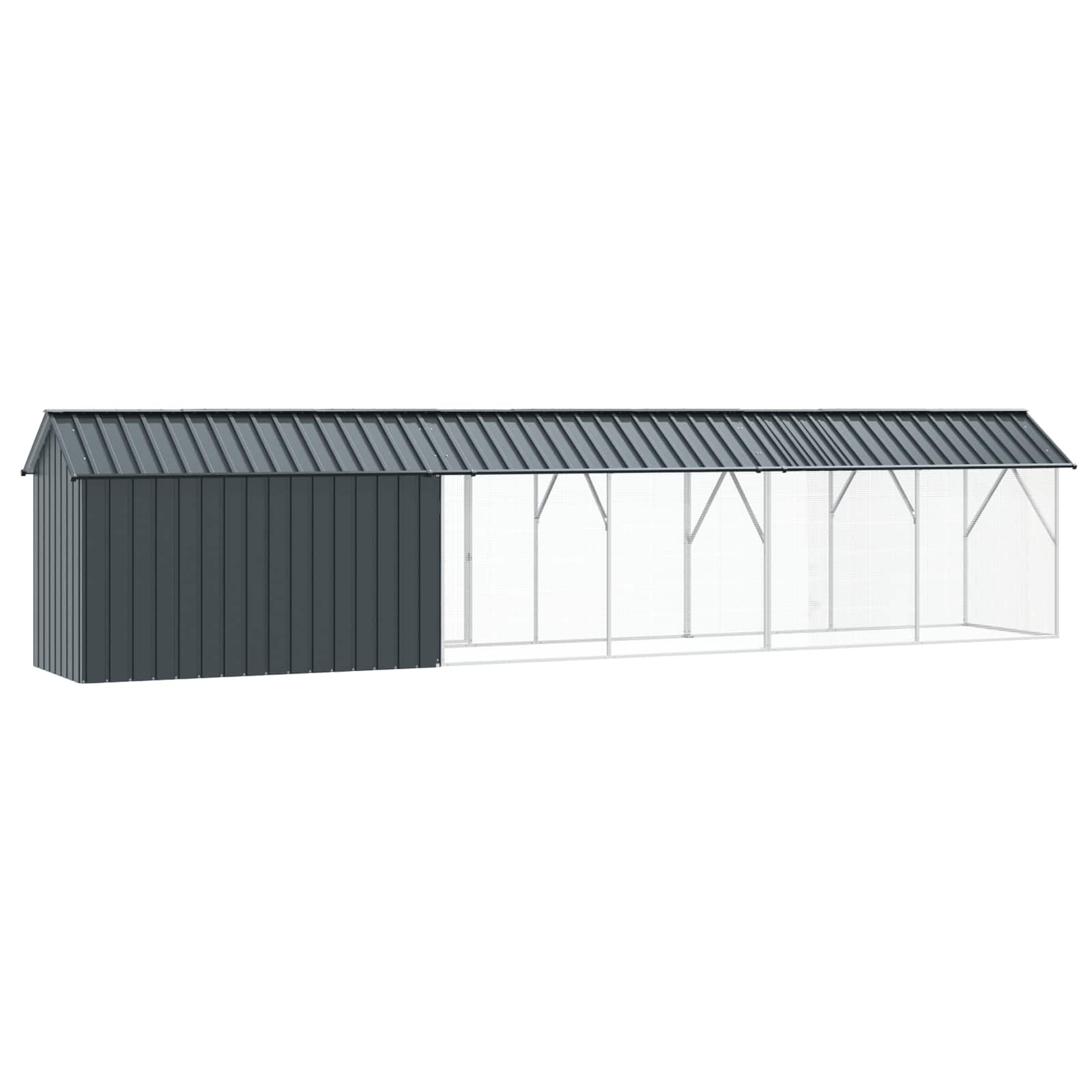 Gabbia per uccelli Antracite 630 x 103 x 142 cm Acciaio zincato