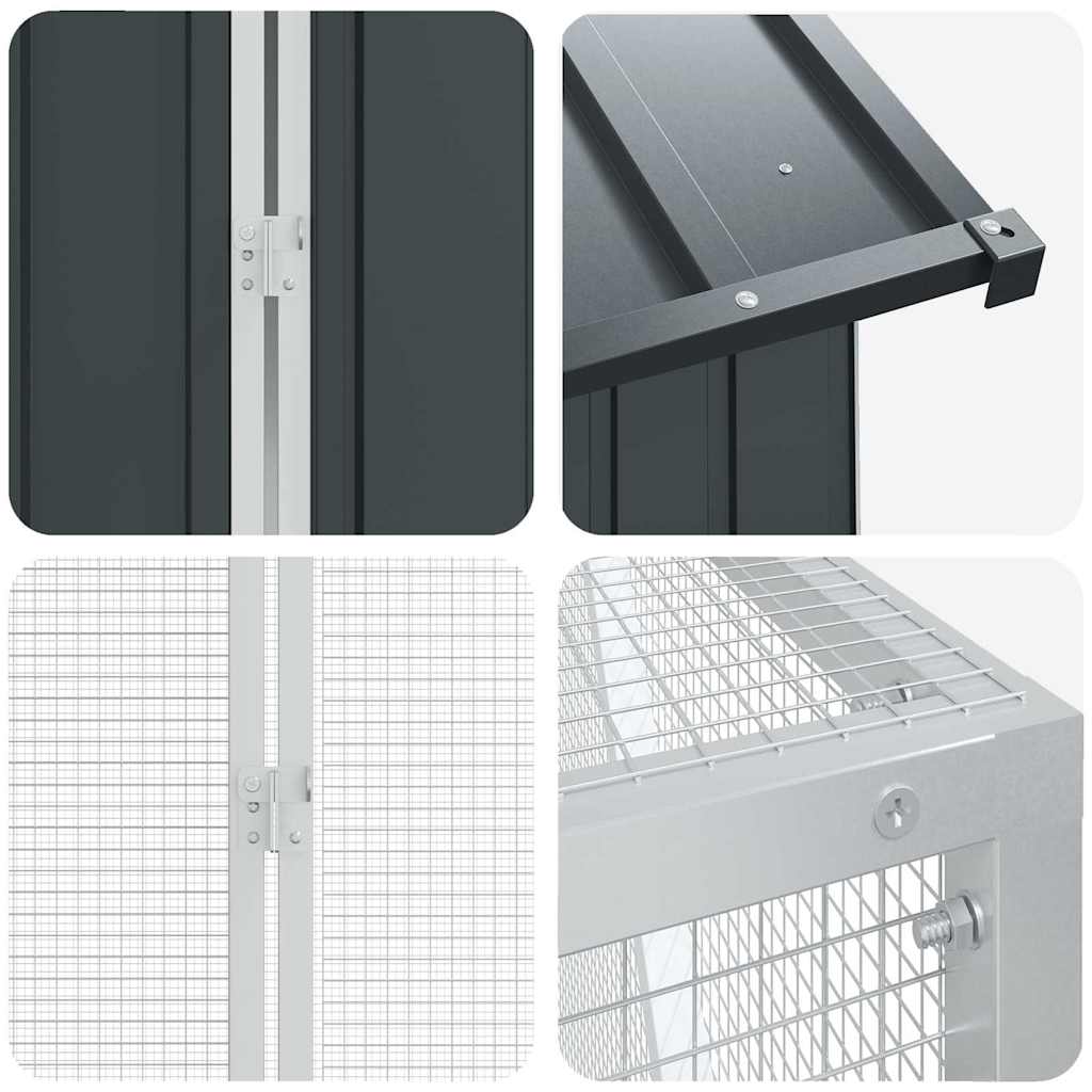 Gabbia per uccelli Antracite 418 x 210 x 247 cm Acciaio zincato
