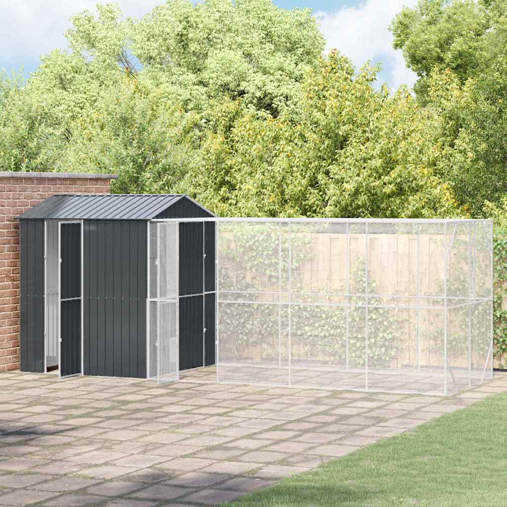 Gabbia per uccelli Antracite 621 x 208 x 247 cm Acciaio zincato