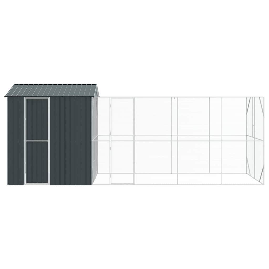 Gabbia per uccelli Antracite 621 x 208 x 247 cm Acciaio zincato