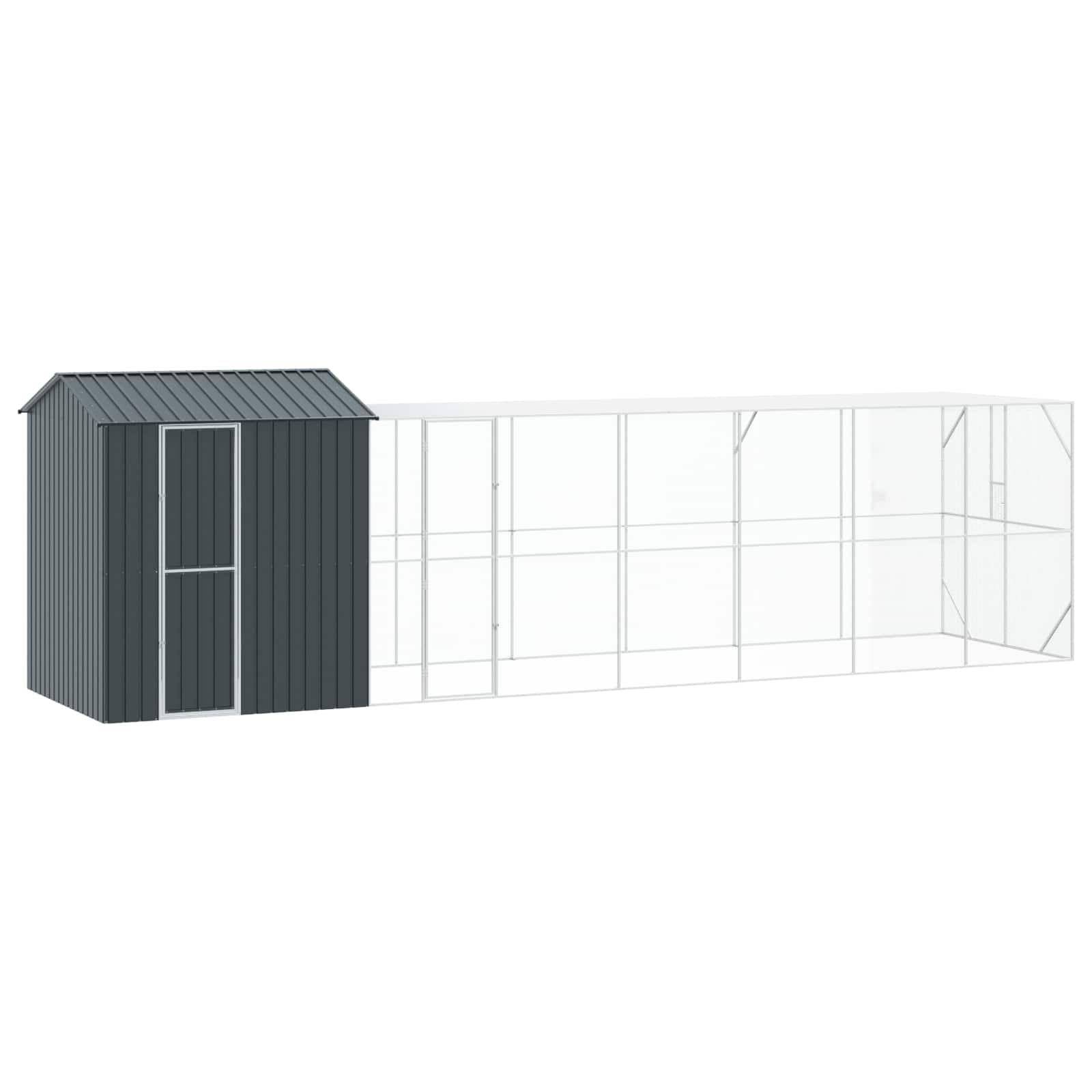Gabbia per uccelli Antracite 824 x 208 x 247 cm Acciaio zincato