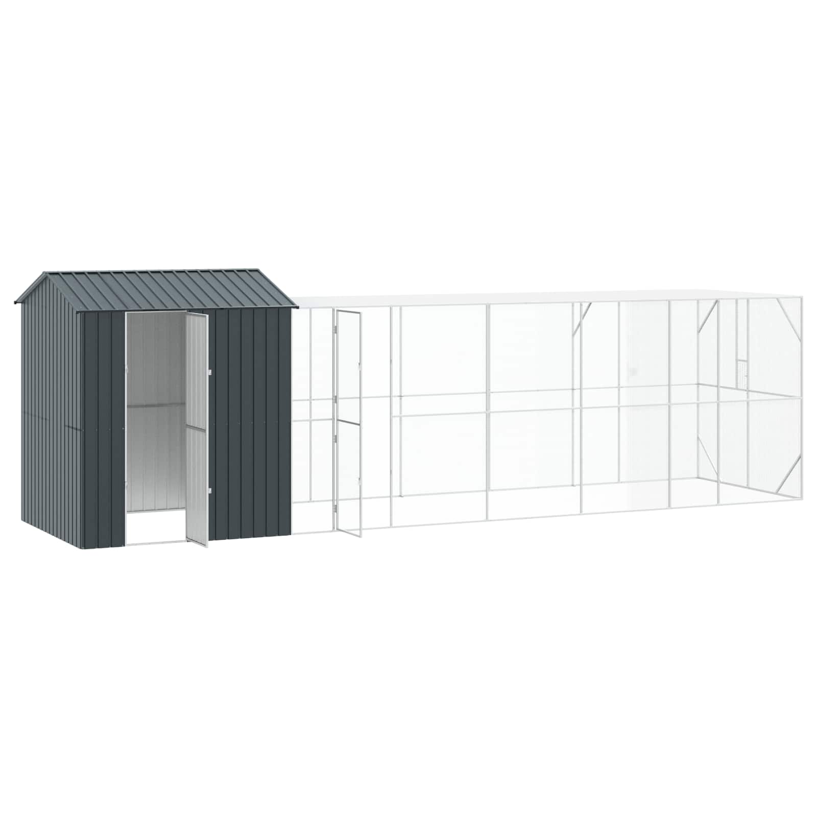 Gabbia per uccelli Antracite 824 x 208 x 247 cm Acciaio zincato