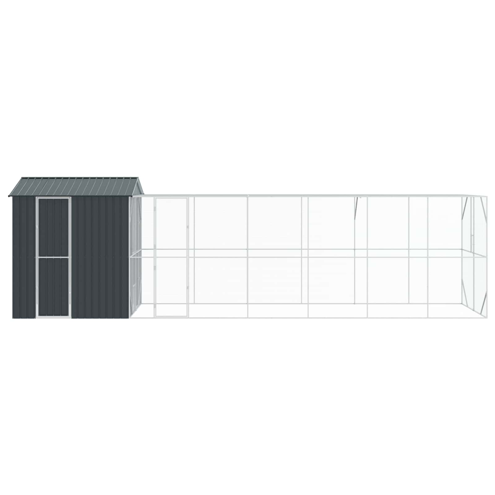 Gabbia per uccelli Antracite 824 x 208 x 247 cm Acciaio zincato