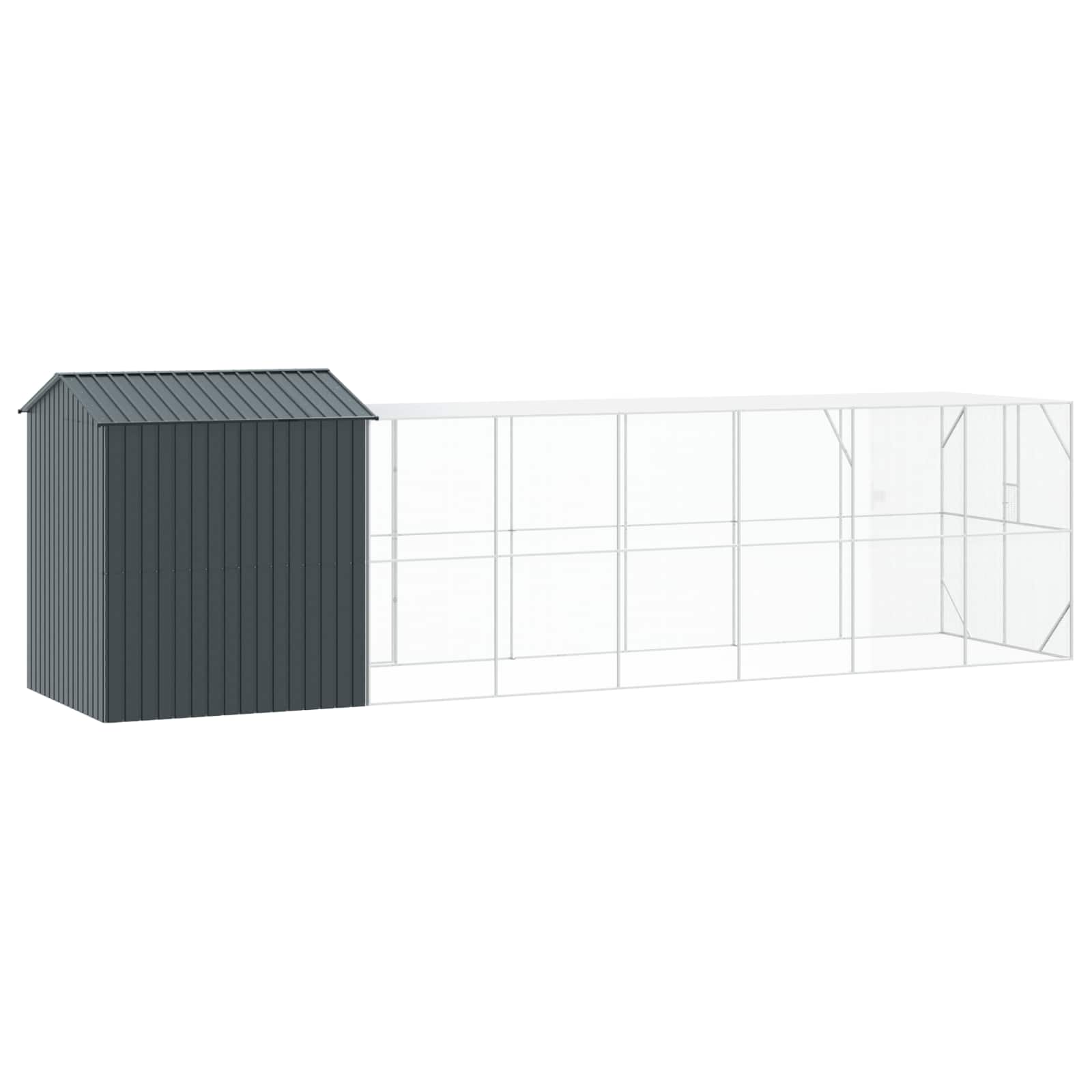 Gabbia per uccelli Antracite 824 x 208 x 247 cm Acciaio zincato