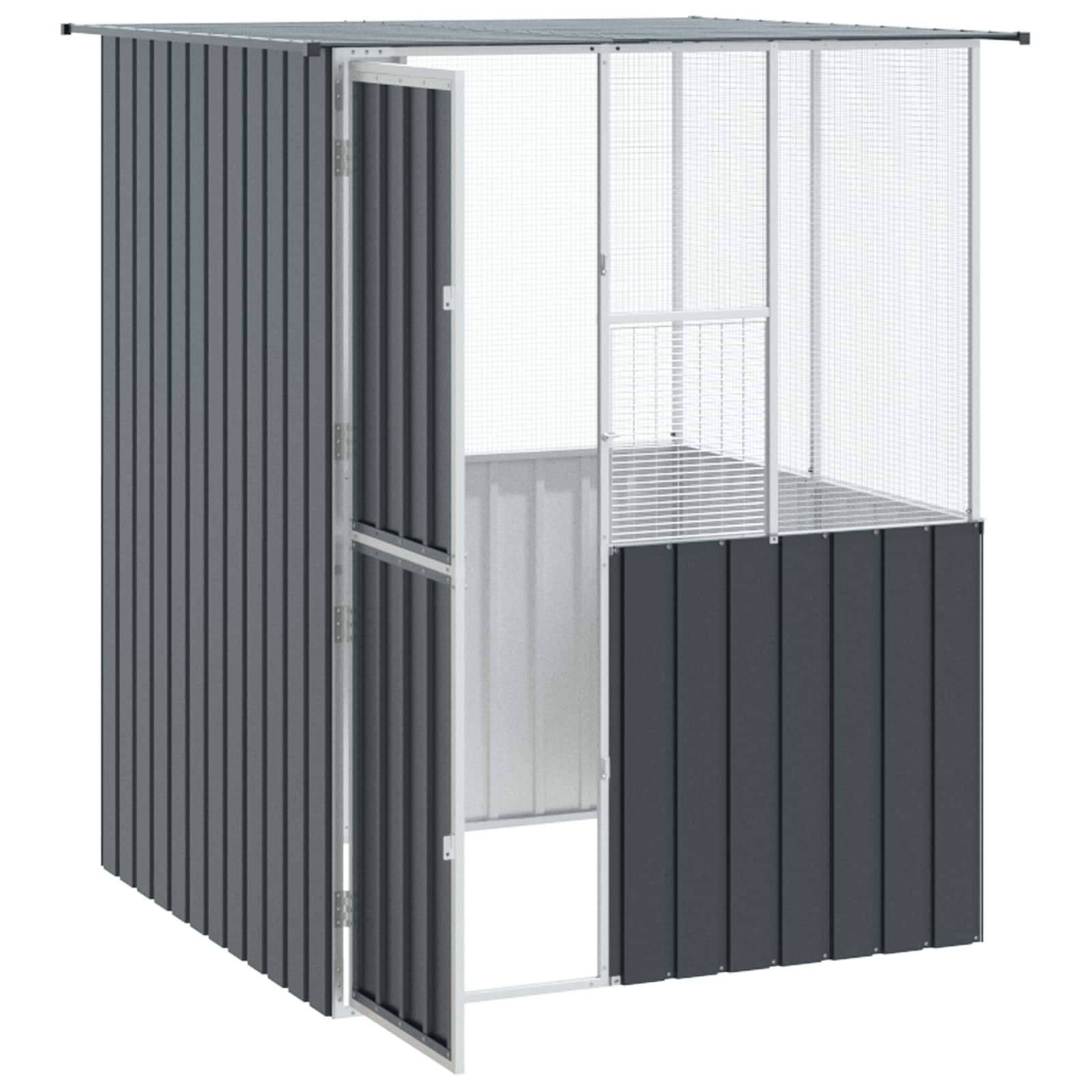 Gabbia per uccelli Antracite 165 x 165 x 200 cm Acciaio zincato