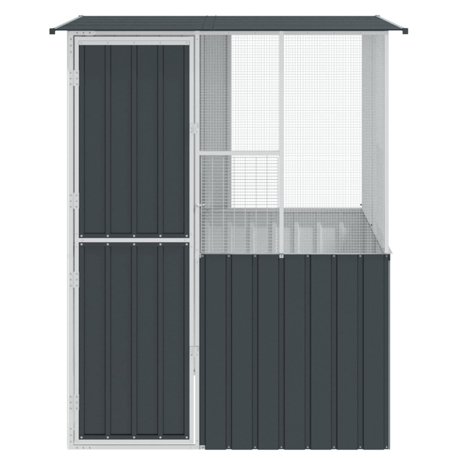 Gabbia per uccelli Antracite 165 x 165 x 200 cm Acciaio zincato