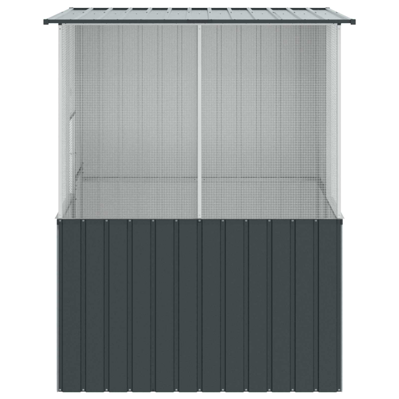 Gabbia per uccelli Antracite 165 x 165 x 200 cm Acciaio zincato