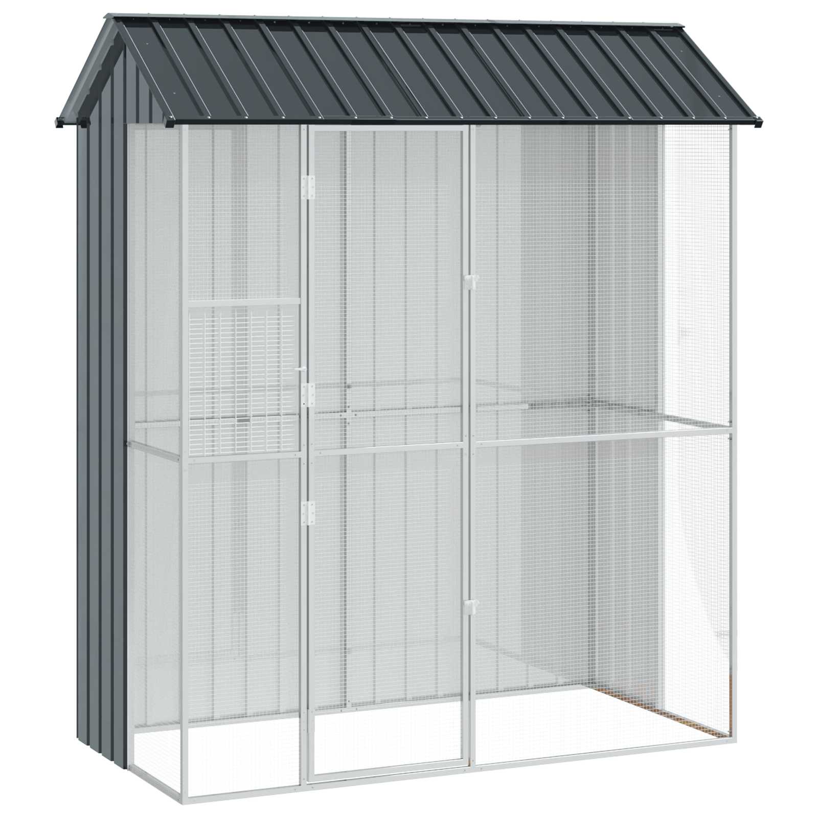 Gabbia per uccelli Antracite 215 x 110 x 247 cm Acciaio zincato