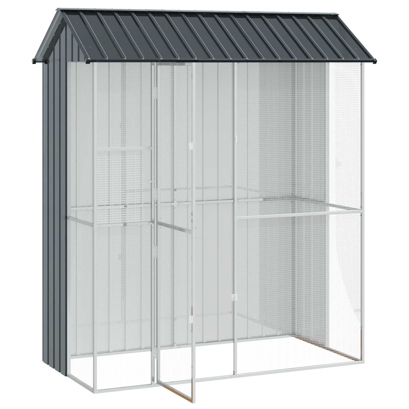 Gabbia per uccelli Antracite 215 x 110 x 247 cm Acciaio zincato