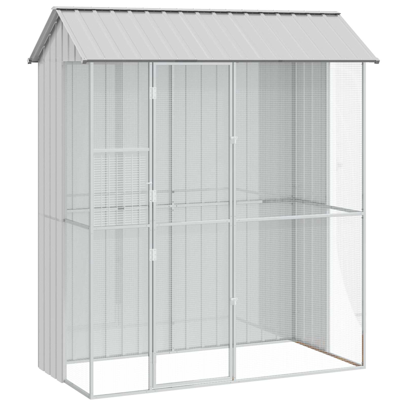 Gabbia per uccelli Grigio 215 x 110 x 247 cm Acciaio zincato
