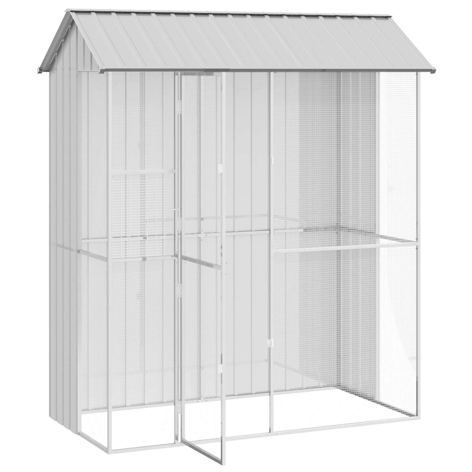 Gabbia per uccelli Grigio 215 x 110 x 247 cm Acciaio zincato