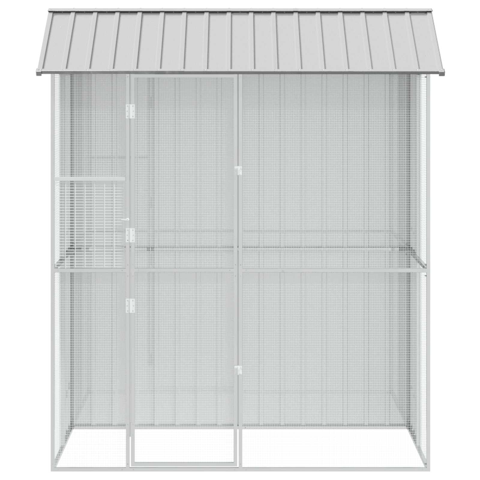 Gabbia per uccelli Grigio 215 x 110 x 247 cm Acciaio zincato
