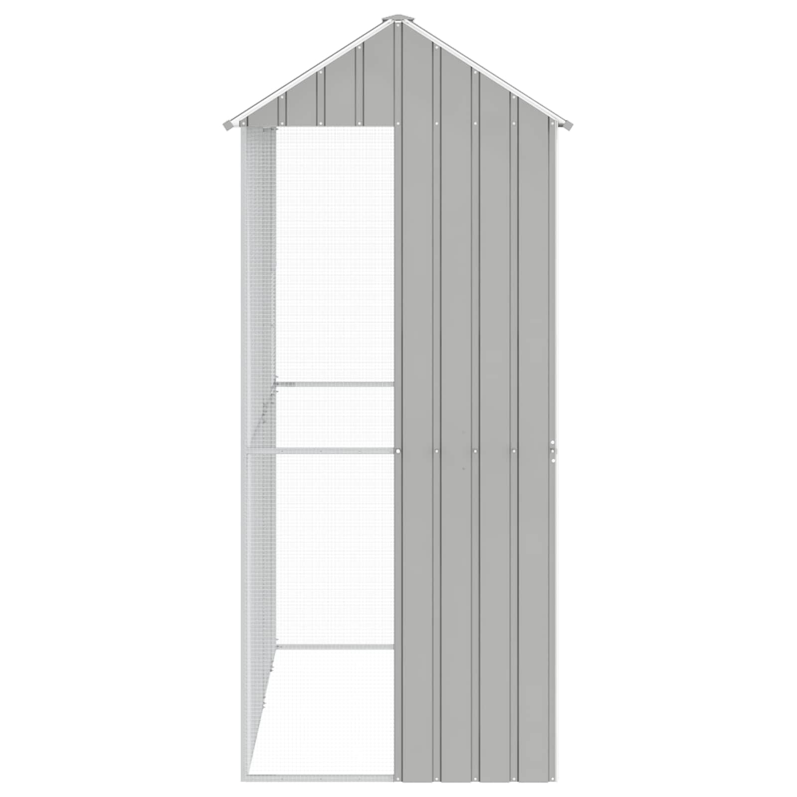 Gabbia per uccelli Grigio 215 x 110 x 247 cm Acciaio zincato