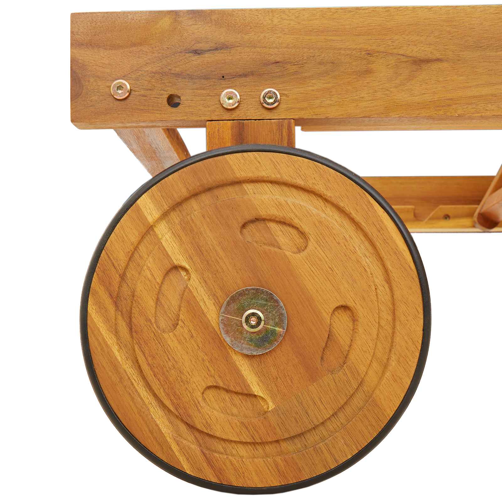 Lettino da sole 2 pz Legno di Acacia Massello Marrone